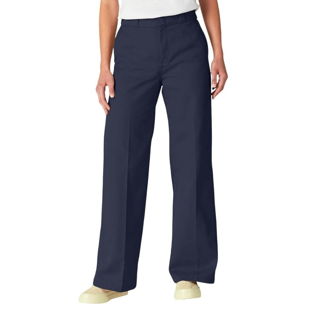 Navy Wide-Leg Women's Pants